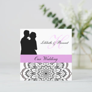 Posh Couple Wedding Invitation Kaart