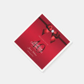 Posh Gem Bow & Lint 40e Verjaardag Servet (Hoek)