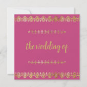 Posh Gold Border Faire-part de mariage (Devant)
