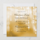 Posh Gold Lights Bokeh Kerstmis Kaart (Voorkant)