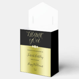 Posh Goud & Zwart Elegante Diamanten 40e Verjaarda Bedankdoosjes