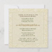 Posh Katten Ivoor Bruiloft Uitnodiging (Achterkant)