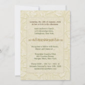 Posh Katten Ivoor Bruiloft Uitnodiging (Achterkant)