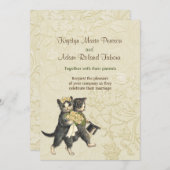 Posh Katten Ivoor Bruiloft Uitnodiging (Voorkant / Achterkant)
