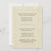 Posh Katten Ivoor Bruiloft ver2 Uitnodiging (Achterkant)