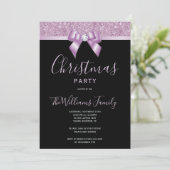 Posh Lila Jewel Bow kerstfeest Kaart (Staand voorkant)