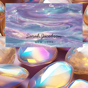 Posh Luxe Opal Iridescente Stijl Visitekaartje