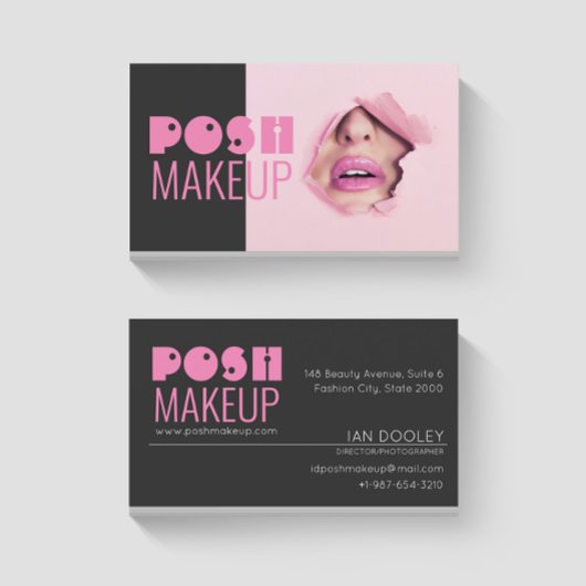 Posh make up Black/Roze Visitekaartje