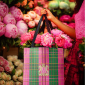 Posh Monogramme rose et Sac fourre-tout vert en pl