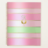 Posh Pastel Pink and Green Striped (Devant)