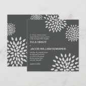 Posh Petals | Argent | FAIRE-PART DE MARIAGE (Devant / Derrière)