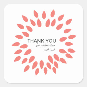Posh Petals Corail Autocollant personnalisable