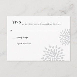 Posh Petals Zilver RSVP Kaartje