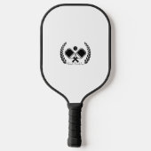 Posh Pickle Classic Black + White minimalist Pickleball Paddle (Achterkant)