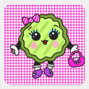 Posh Pickle opgeblazen Vierkante Sticker