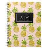 Posh Pineapple Monogrammed Notebook Notitieboek (Voorkant)
