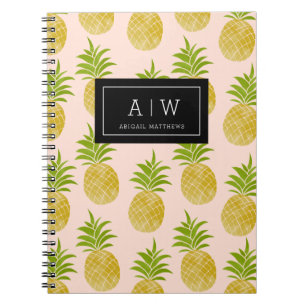 Posh Pineapple Monogrammed Notebook Notitieboek