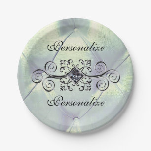 Posh pintuck en diamant papieren bordje