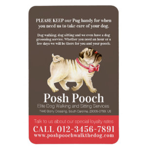 Posh pooch, schattig rondlopen van honden magneet