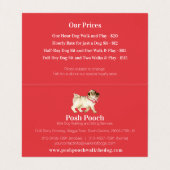 Posh pooch, schattig rondlopen van honden visitekaartjes (Binnenkant ongevouwen)