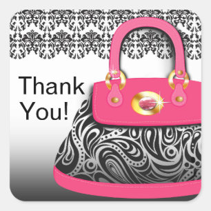 Posh Purse Dank u Vierkante Sticker