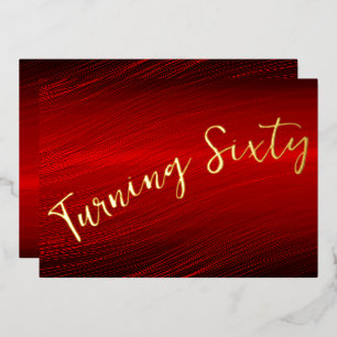 Posh Red Birthday Folie Uitnodiging