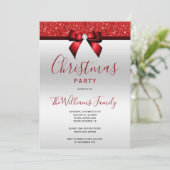 Posh Red Jewel Bow kerstfeest Kaart (Staand voorkant)