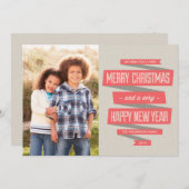 Posh Ribbon Cartes photos de vacances (Devant / Derrière)