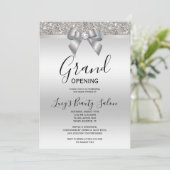 Posh Roos Silver Jewel Bow Grand Opening Kaart (Staand voorkant)