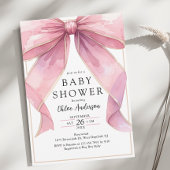 Posh Roze Coquette Bow Baby shower Kaart