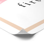 Posh Roze Coquette Bow Verjaardag Welkom Teken Poster (Hoek)