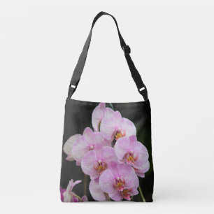 Posh roze orchideeën crossbody tas