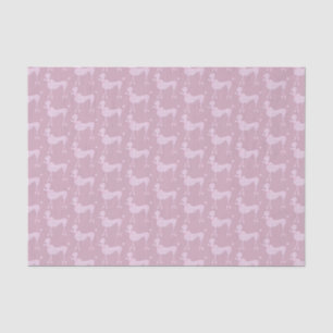 Posh roze Paarse poedel honden patroon Tissuepapier