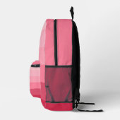 Posh roze retro Stripes gradiënt - gigantisch mono Bedrukte Rugzak (Rechts)