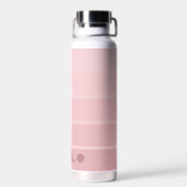 Posh roze retro Stripes gradiënt - gigantisch mono Waterfles (Achterkant)