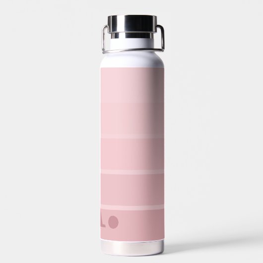 Posh roze retro Stripes gradiënt - gigantisch mono Waterfles (Achterkant)