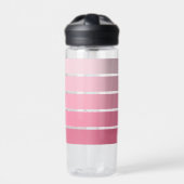 Posh roze Retro Stripes gradiënt - Script Name Waterfles (Voorkant)