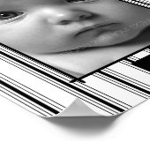 Posh Stripes Personalized Photo Mat - Verticaal - Poster (Hoek)