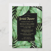 Posh Tropical Vibe Invitation de la douche nuptial (Devant)