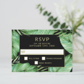 Posh Tropical Vibe Wedding RSVP (Staand voorkant)