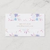 Posie Pastel Floral Visitekaartje (Achterkant)