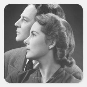 Posing Couple Vierkante Sticker