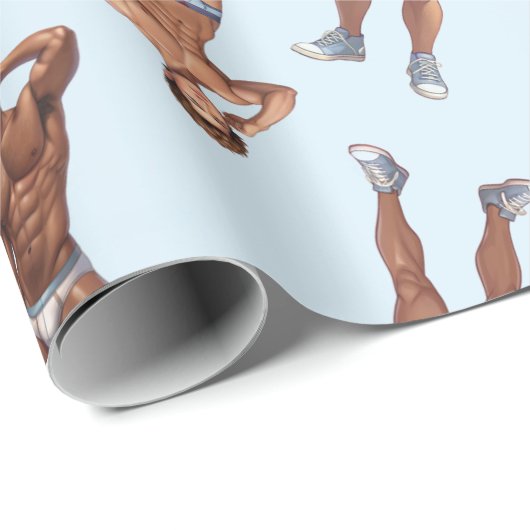 Posing Hunks Pattern Cadeaupapier (Rol Hoek)