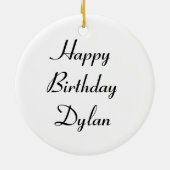 Posing Pigeon Custom Birthday Keramisch Ornament (Achterkant)