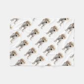 Posing Yellow Lab Fleece Deken (Voorkant (Horizontaal))