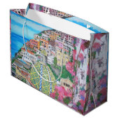 Positano - Aangepaste Gift Bag - Groot, glanzend Groot Cadeauzakje (Achterkant Gekanteld)