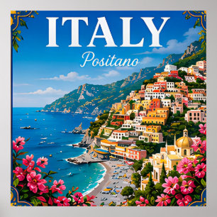 Positano Amalfi Kust Italië Reizen  Poster
