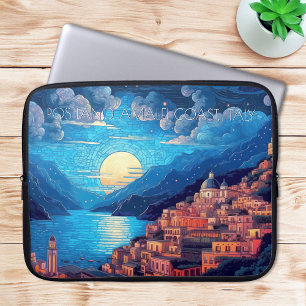 Positano Amalfi Kustschilderij van Italië Reiskuns Laptop Sleeve