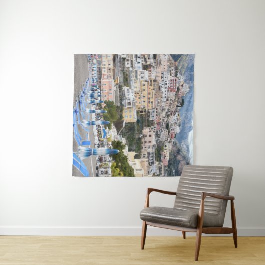 Positano Beach Umbrellas Dream #1 #reis #wall Wandkleed (In Situ (horizontaal))