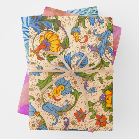 Positano bloeit, Paarse verloren bladeren en Willo Inpakpapier Vel (In situ)